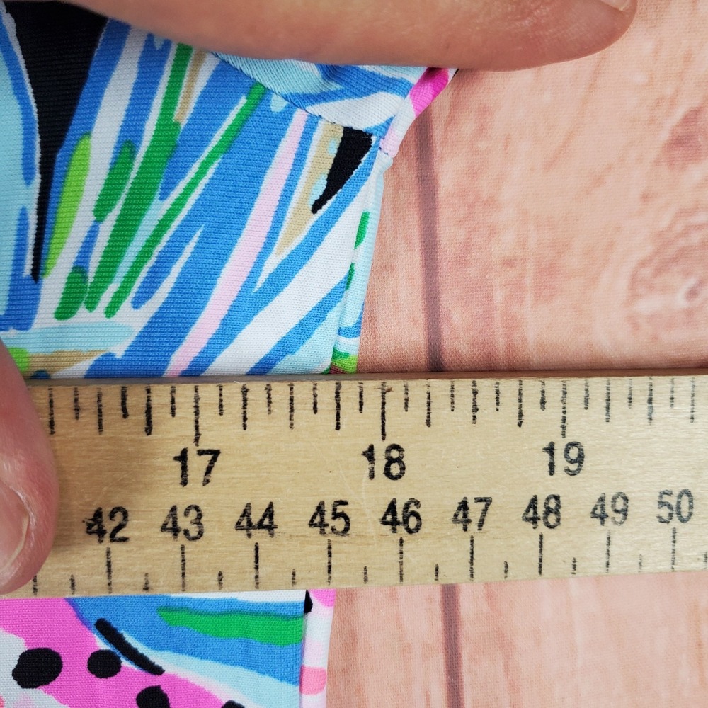 Lilly Pulitzer Brickell Dress Womens XS Pink Floral Print Nylon Stretch Upf 50+ - Picture 11 of 12